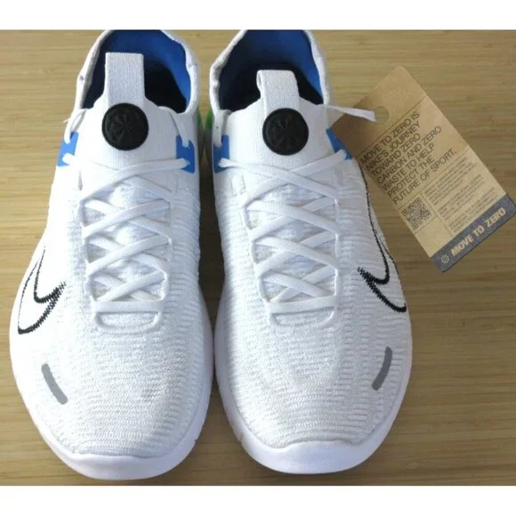Nike Men's Free RN FK NN Running Shoes White Black Star Blue Green Sizes NIB